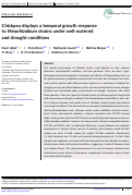 Cover page: Chickpea displays a temporal growth response to Mesorhizobium strains under well-watered and drought conditions.