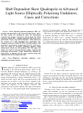 Cover page: Shift Dependent Skew Quadrupole in Advanced Light Source Elliptically Polarizing 
Undulators, Cause and Corrections