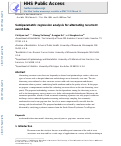 Cover page: Semiparametric regression analysis for alternating recurrent event data