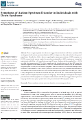 Cover page: Symptoms of Autism Spectrum Disorder in Individuals with Down Syndrome