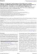 Cover page: Influence of Temperature and Precipitation on the Effectiveness of Water, Sanitation, and Handwashing Interventions against Childhood Diarrheal Disease in Rural Bangladesh: A Reanalysis of the WASH Benefits Bangladesh Trial.