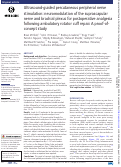 Cover page: Ultrasound-guided percutaneous peripheral nerve stimulation: neuromodulation of the suprascapular nerve and brachial plexus for postoperative analgesia following ambulatory rotator cuff repair. A proof-of-concept study