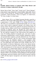 Cover page: Variable clinical features of patients with Fabry disease and outcome of enzyme replacement therapy