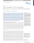 Cover page: New Paradigms of Pilus Assembly Mechanisms in Gram-Positive Actinobacteria