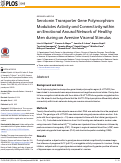 Cover page: Serotonin Transporter Gene Polymorphism Modulates Activity and Connectivity within an Emotional Arousal Network of Healthy Men during an Aversive Visceral Stimulus