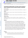 Cover page: Organizational Implementation of Evidence-Based Substance Abuse Treatment in Racial and Ethnic Minority Communities