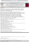 Cover page: Maximization of the usage of coronary CTA derived plaque information using a machine learning based algorithm to improve risk stratification; insights from the CONFIRM registry