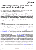 Cover page: A cell-free antigen processing system informs HIV-1 epitope selection and vaccine design