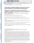 Cover page: Incorporation of natriuretic peptides with clinical risk scores to predict heart failure among individuals with dysglycaemia.