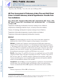 Cover page: Four‐dimensional flow assessment of pulmonary artery flow and wall shear stress in adult pulmonary arterial hypertension: Results from two institutions