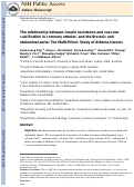 Cover page: The relationship between insulin resistance and vascular calcification in coronary arteries, and the thoracic and abdominal aorta: The Multi-Ethnic Study of Atherosclerosis