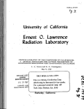 Cover page: CRYSTALLOGRAPHY OP THE COMPOUNDS OF CALIFORNIUM. I. CRYSTAL STRUCTURE AND LATTICE PARAMETERS OF CALIFORNIUM SESQUIOXIDE AND CALIFORNIUM TRICHLORIDE