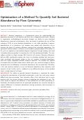 Cover page: Optimization of a Method To Quantify Soil Bacterial Abundance by Flow Cytometry