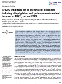 Cover page: ERK1/2 inhibitors act as monovalent degraders inducing ubiquitylation and proteasome-dependent turnover of ERK2, but not ERK1