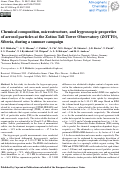 Cover page: Chemical composition, microstructure, and hygroscopic properties of aerosol particles at the Zotino Tall Tower Observatory (ZOTTO), Siberia, during a summer campaign