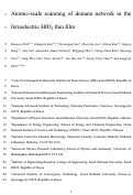 Cover page: Atomic-Scale Scanning of Domain Network in the Ferroelectric HfO2 Thin Film