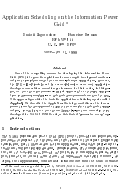 Cover page: Application Scheduling on the Information Power Grid