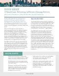 Cover page: A Flawed Law: Reforming California’s Housing Element 