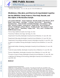 Cover page: Mindfulness, Education, and Exercise for age-related cognitive decline: Study protocol, pilot study results, and description of the baseline sample