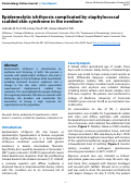 Cover page: Epidermolytic ichthyosis complicated by staphylococcal scalded skin syndrome in the newborn