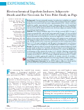 Cover page: Electrochemical Lipolysis Induces Adipocyte Death and Fat Necrosis: In Vivo Pilot Study in Pigs