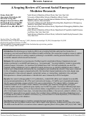 Cover page: A Scoping Review of Current Social Emergency Medicine Research