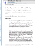 Cover page: Peer Social Support is Associated with Recent HIV Testing Among Young Black Men Who Have Sex with Men