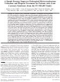 Cover page: A Simple Strategy Improves Prehospital Electrocardiogram Utilization and Hospital Treatment for Patients with Acute Coronary Syndrome (from the ST SMART Study)