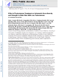 Cover page: Effect of Testosterone Treatment on Volumetric Bone Density and Strength in Older Men With Low Testosterone: A Controlled Clinical Trial