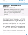 Cover page: Equity Arguments in News Reporting on School Nutrition Policy