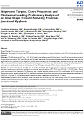 Cover page: Alignment Targets, Curve Proportion and Mechanical Loading: Preliminary Analysis of an Ideal Shape Toward Reducing Proximal Junctional Kyphosis.