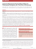 Cover page: Liposome Bupivacaine Femoral Nerve Block for Postsurgical Analgesia after Total Knee Arthroplasty