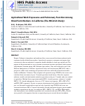 Cover page: Agricultural work exposures and pulmonary function among hired farm workers in California (the MICASA study).