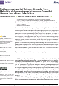 Cover page: Methanogenesis and Salt Tolerance Genes of a Novel Halophilic Methanosarcinaceae Metagenome-Assembled Genome from a Former Solar Saltern