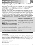 Cover page: Genetic Variation in the Prostaglandin E2 Pathway Is Associated with Primary Graft Dysfunction