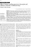 Cover page: Effect of intense wrestling exercise on leucocytes and adhesion molecules in adolescent boys