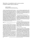 Cover page: Metabolism of arachidonic acid in nervous system of marine mollusk Aplysia californica