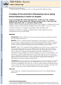 Cover page: Correlates of Perceived Risk of Developing Cancer Among African-Americans in South Los Angeles