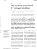 Cover page: Peroxisome proliferator–activated receptor (PPAR)α expression in T cells mediates gender differences in development of T cell–mediated autoimmunity