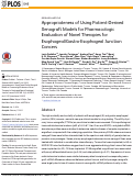 Cover page: Appropriateness of Using Patient-Derived Xenograft Models for Pharmacologic Evaluation of Novel Therapies for Esophageal/Gastro-Esophageal Junction Cancers