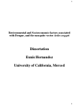 Cover page: Environmental and Socioeconomic factors associated with Dengue, and the mosquito vector Aedes aegypti