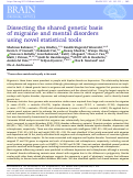 Cover page: Dissecting the shared genetic basis of migraine and mental disorders using novel statistical tools.