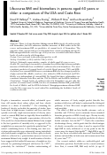 Cover page: Life-course BMI and biomarkers in persons aged 60 years or older: a comparison of the USA and Costa Rica.