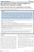 Cover page: Gene Expression Commons: An Open Platform for Absolute Gene Expression Profiling