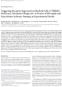 Cover page: Triggering Receptor Expressed on Myeloid Cells 2 (TREM2) Deficiency Attenuates Phagocytic Activities of Microglia and Exacerbates Ischemic Damage in Experimental Stroke