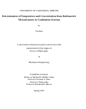 Cover page: Determination of temperature and concentration from radiometric measurements in combustion systems