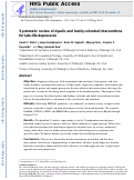 Cover page: Systematic review of dyadic and family‐oriented interventions for late‐life depression