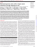 Cover page: Mechanoresponsive stem cells to target cancer metastases through biophysical cues.