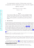 Cover page: On representation varieties of Artin groups, projective arrangements and the fundamental groups of smooth complex algebraic varieties