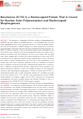 Cover page: Baculovirus AC102 Is a Nucleocapsid Protein That Is Crucial for Nuclear Actin Polymerization and Nucleocapsid Morphogenesis